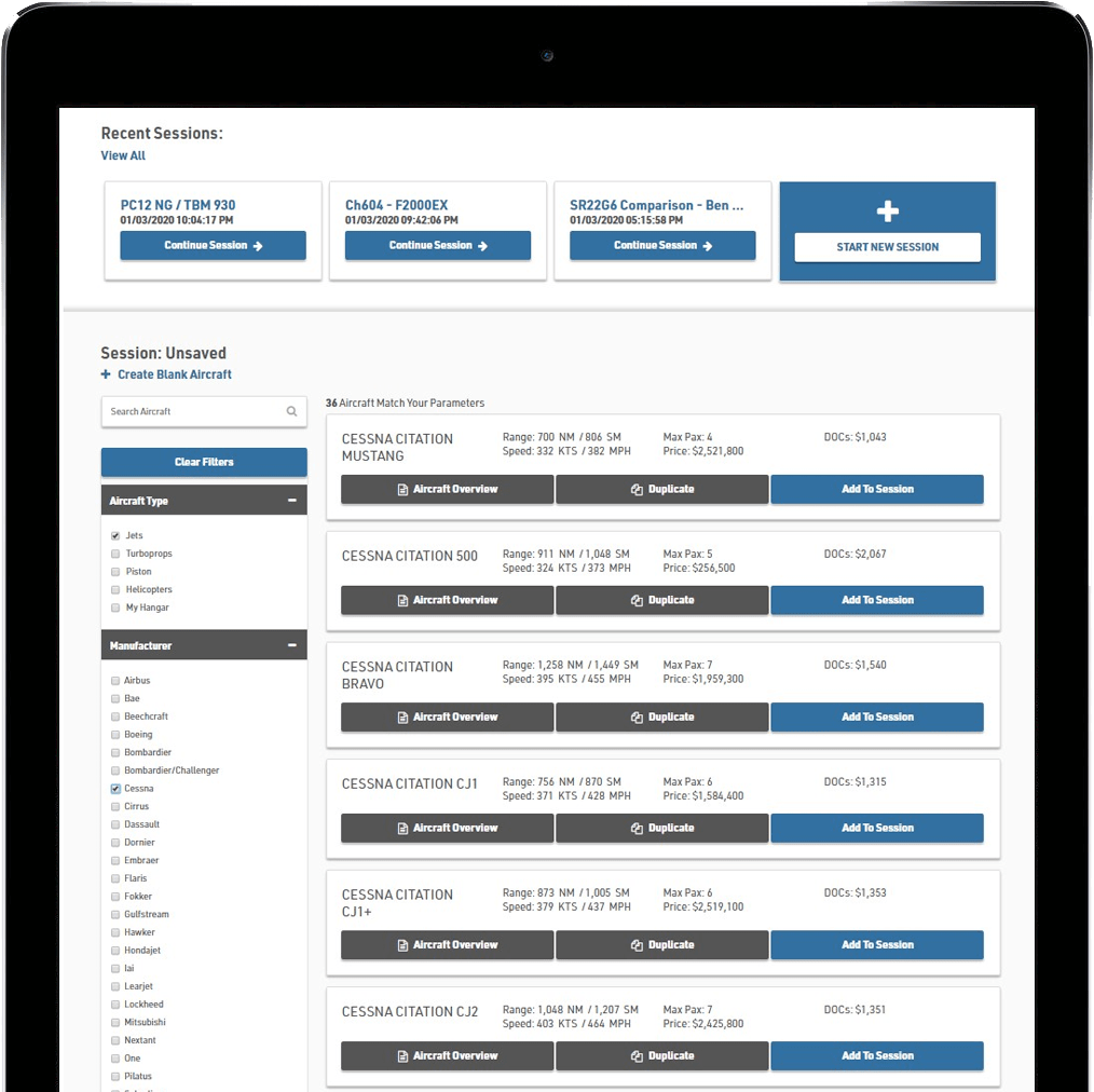 Aircraft Cost Calculator | Fast, Accurate Ownership and Operating ...